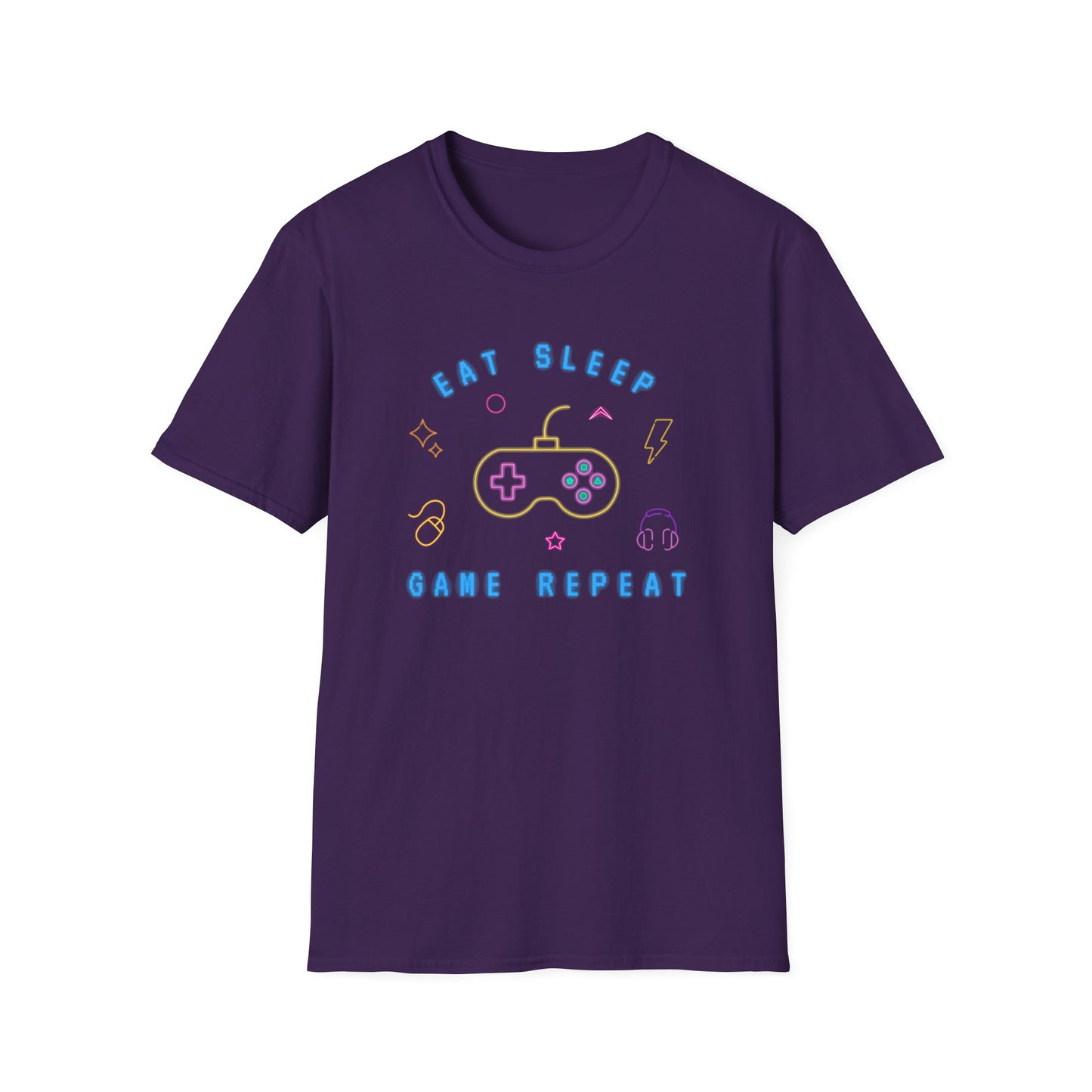 Eat Sleep Game Repeat Unisex Softstyle T-Shirt