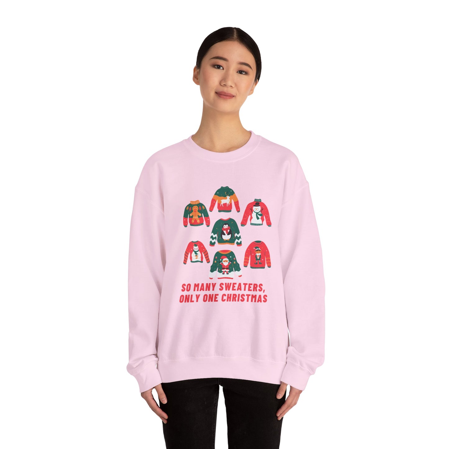 Unisex Heavy Blend Crewneck Sweatshirt So Many Sweaters, Only One Christmas 🎄🎉✨