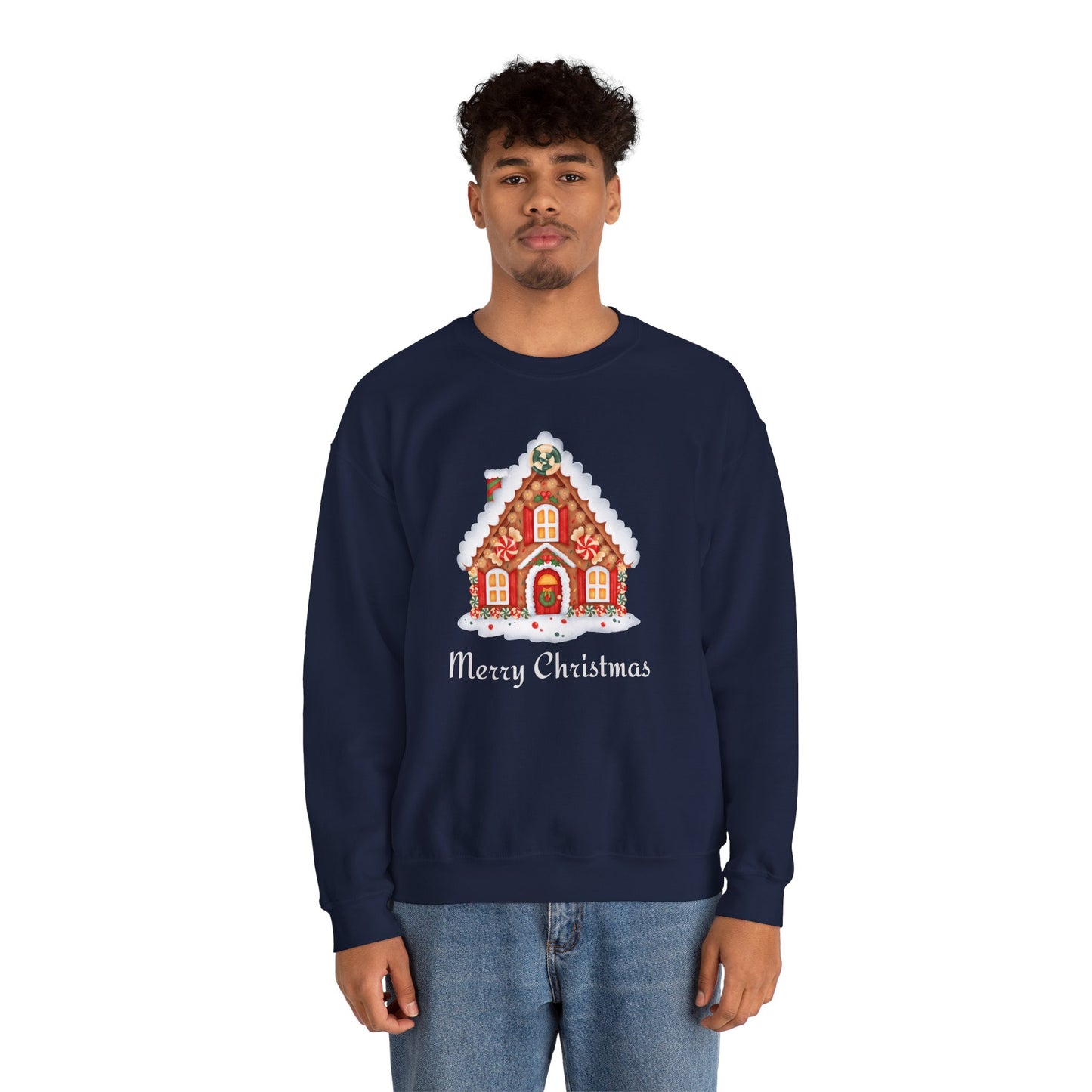 Christmas Gingerbread House 🎄🍬✨ Unisex Heavy Blend Crewneck Sweatshirt