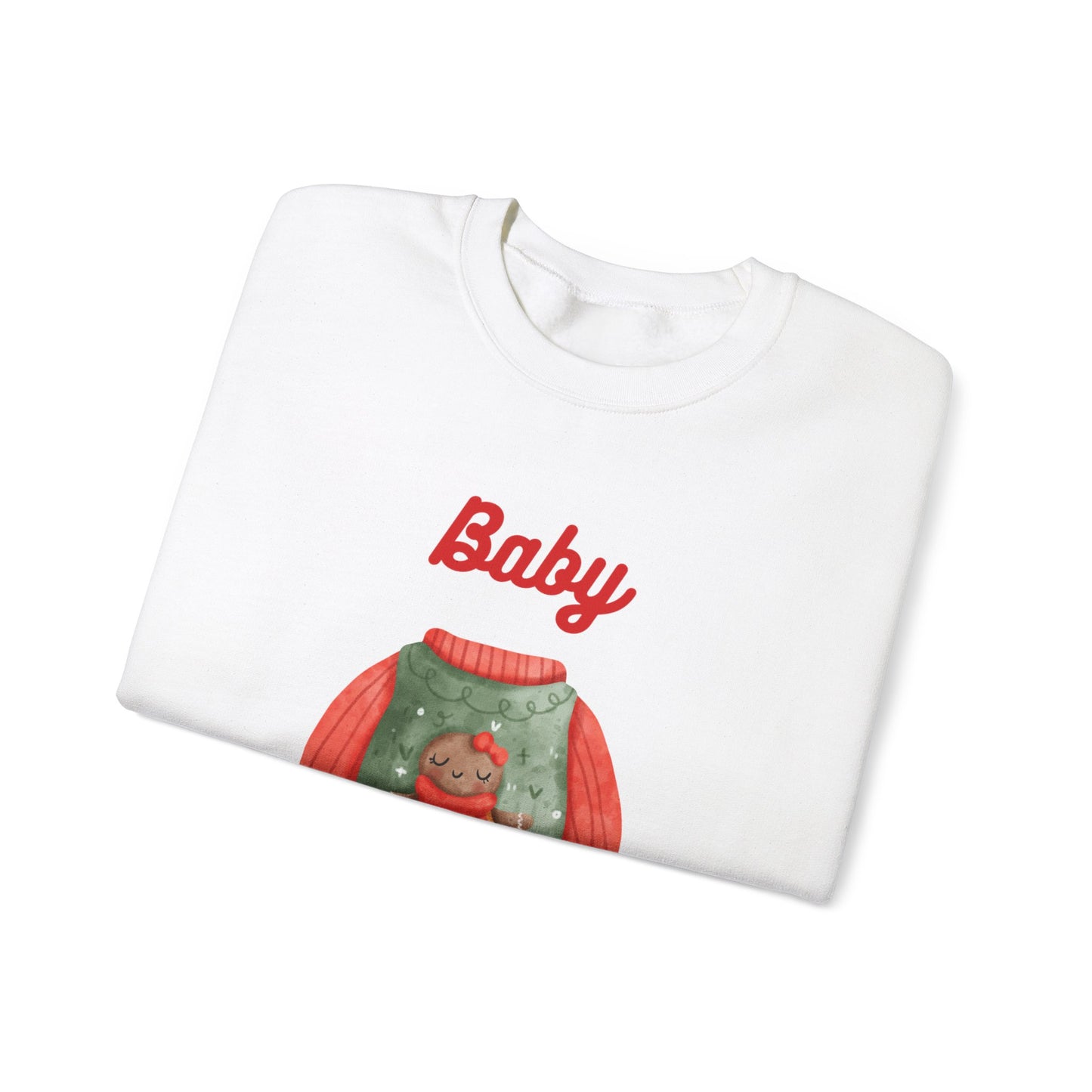 Unisex Heavy Blend Crewneck Sweatshirt Baby It's Cold Outside Gingerbread 🎄❄️❤️