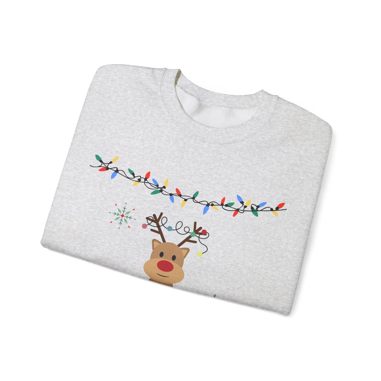 Unisex Heavy Blend Crewneck Sweatshirt Merry Christmas Reindeer 🎄🦌✨