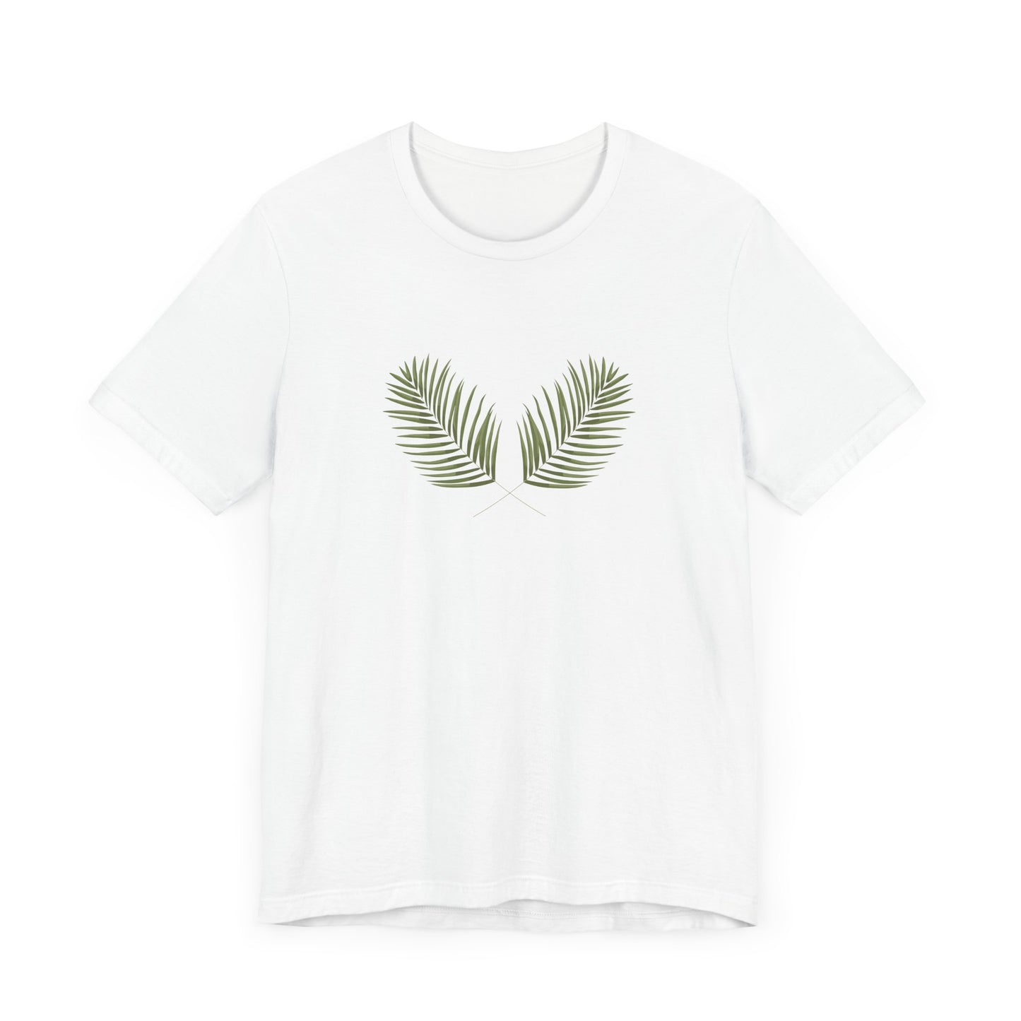 Unisex Jersey Short Sleeve Tee "Palm Sunday Reverence" Symbolic Crossed Palm Leaves