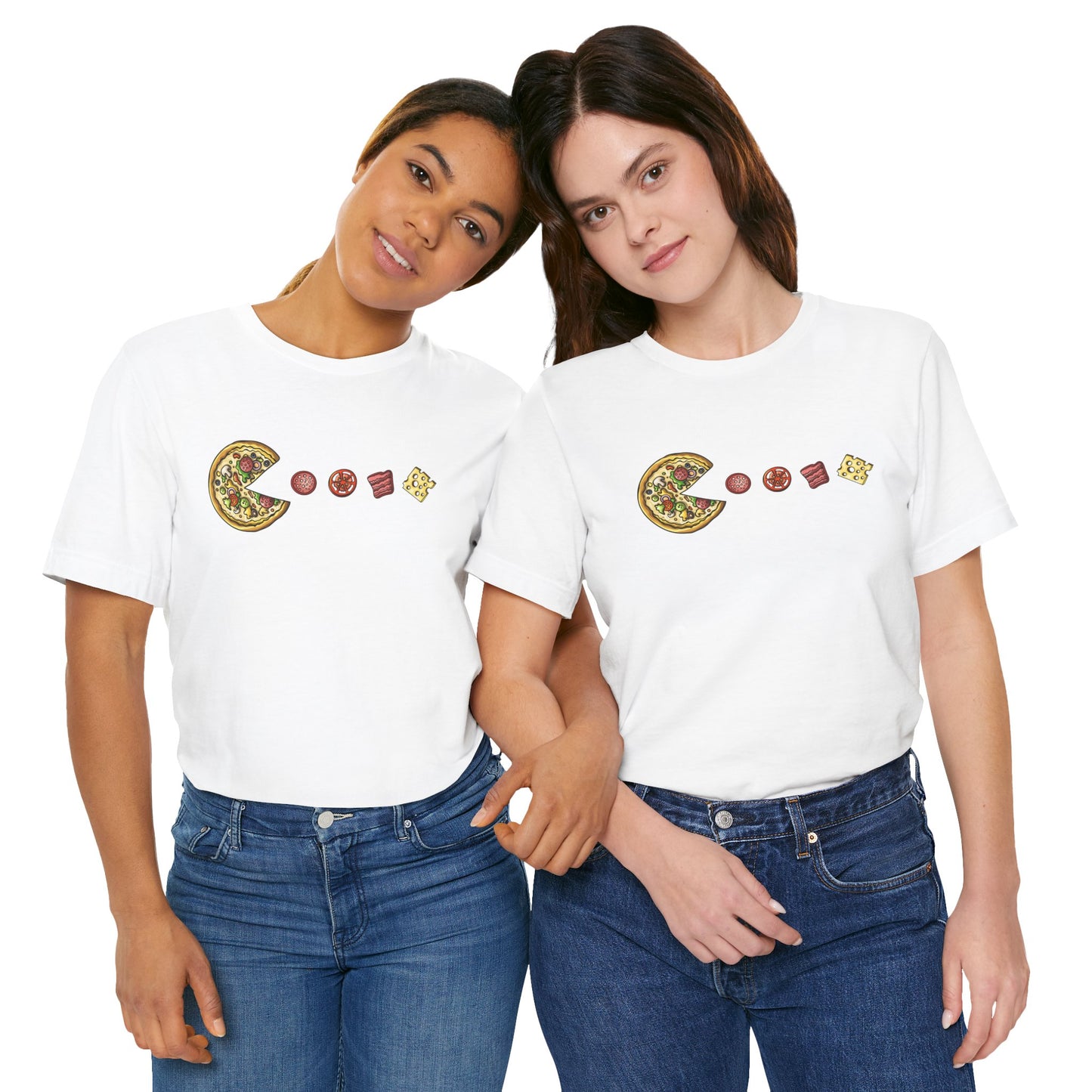 Pizza Pacman Unisex Jersey Short Sleeve Tee