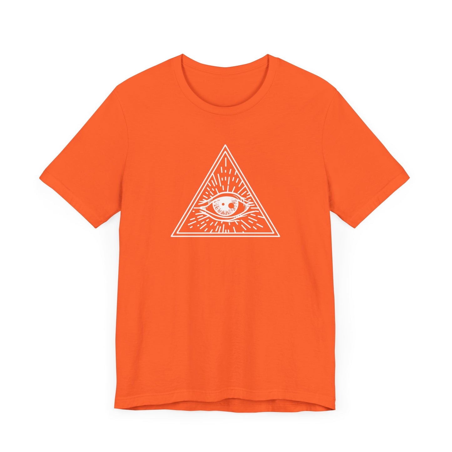 Unisex Jersey Short Sleeve Tee "Eye of Providence" All Seeing Eye White Print