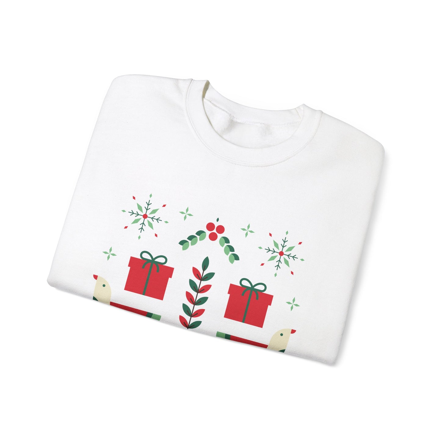 Unisex Heavy Blend Crewneck Sweatshirt Folk Art Christmas Design 🎄✨