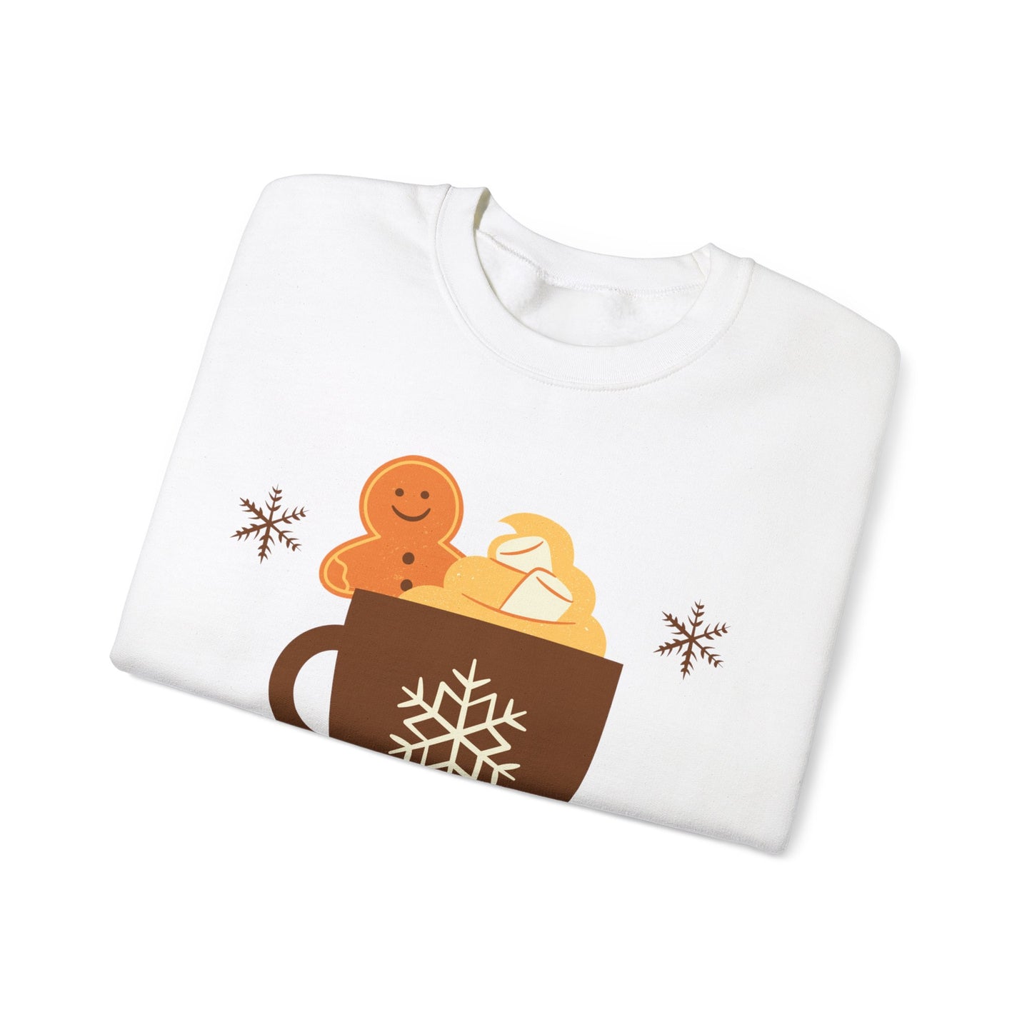 Unisex Heavy Blend Crewneck Sweatshirt Merry Christmas Gingerbread Man ☕🎄🍪