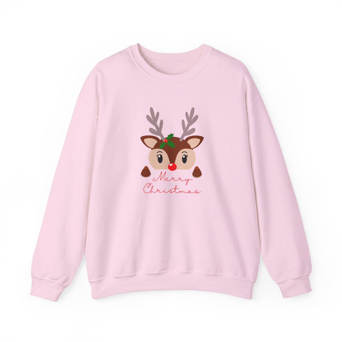Unisex Heavy Blend Crewneck Sweatshirt Adorable Baby Deer Merry Christmas 🎄🦌✨