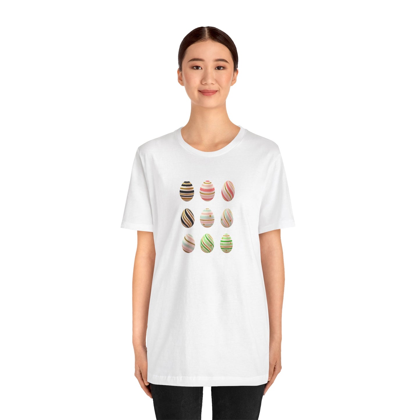 Egg-stravaganza Colorful Easter Egg Trio Unisex Jersey Short Sleeve Tee