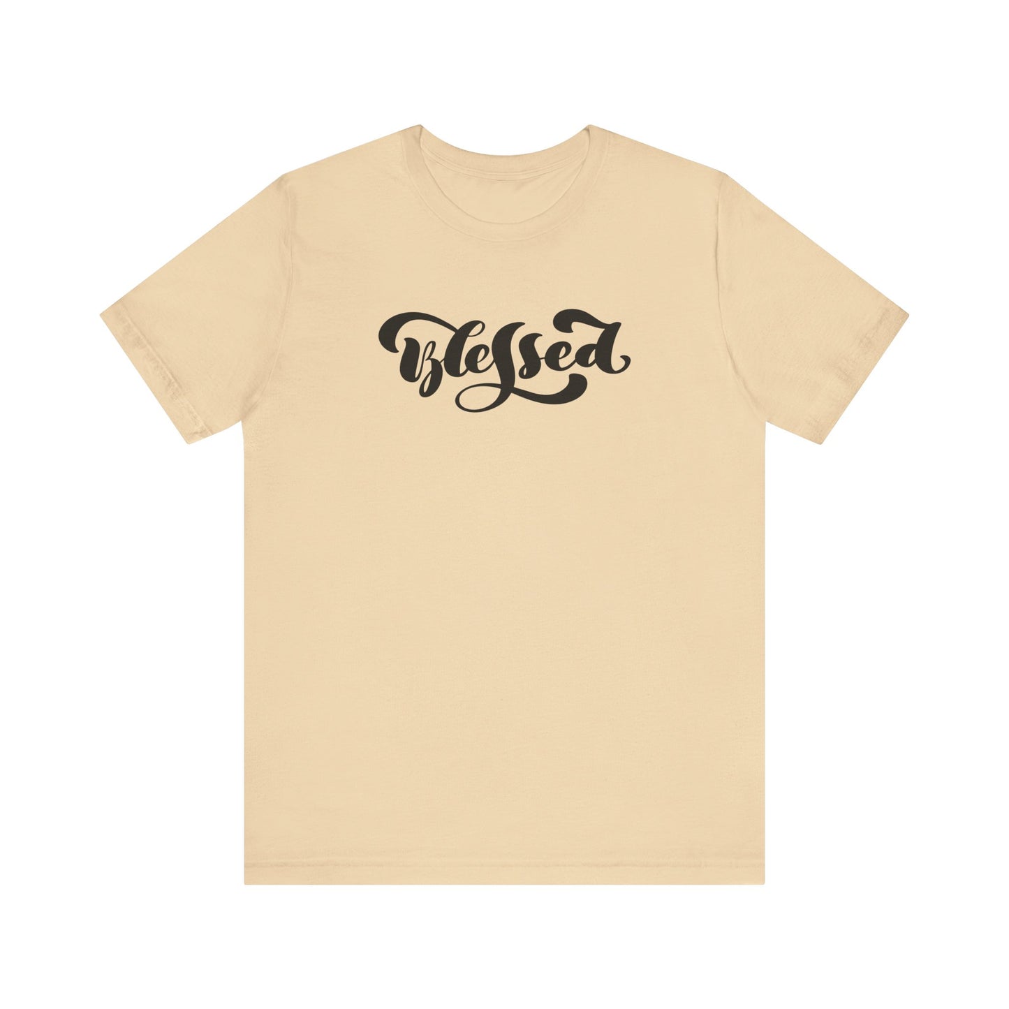 Unisex Jersey Short Sleeve Tee Blessed Quote Black Print
