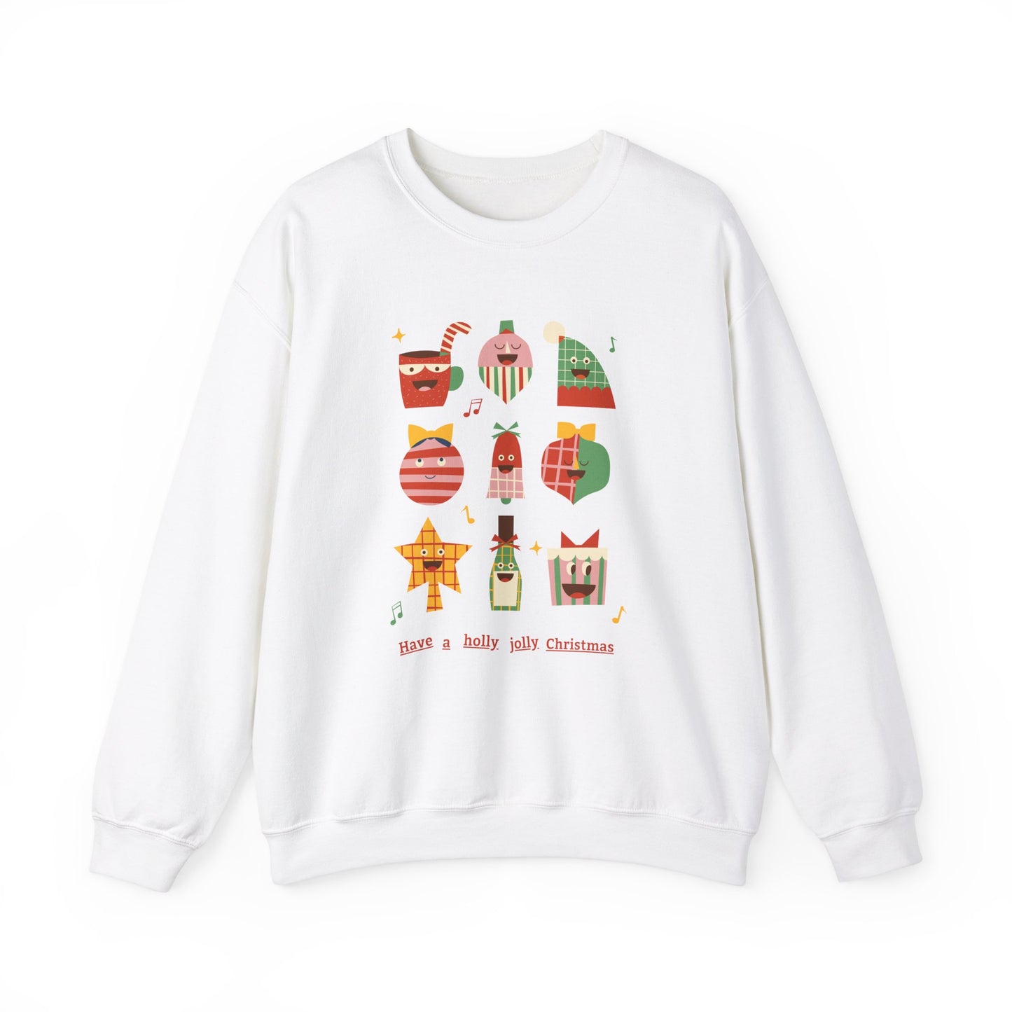 Unisex Heavy Blend Crewneck Sweatshirt Have a Holly Jolly Christmas 🎄✨