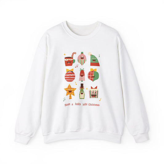 Unisex Heavy Blend Crewneck Sweatshirt Have a Holly Jolly Christmas 🎄✨