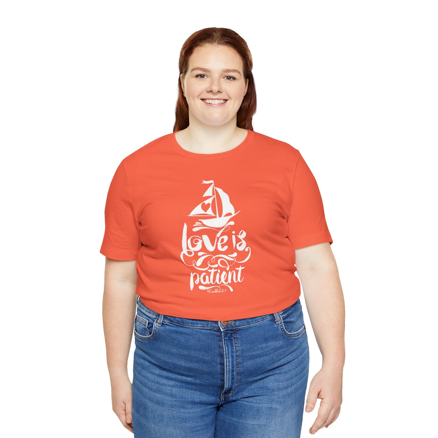 Love Is Patient Corinthians 13:4 Unisex Jersey Short Sleeve Tee