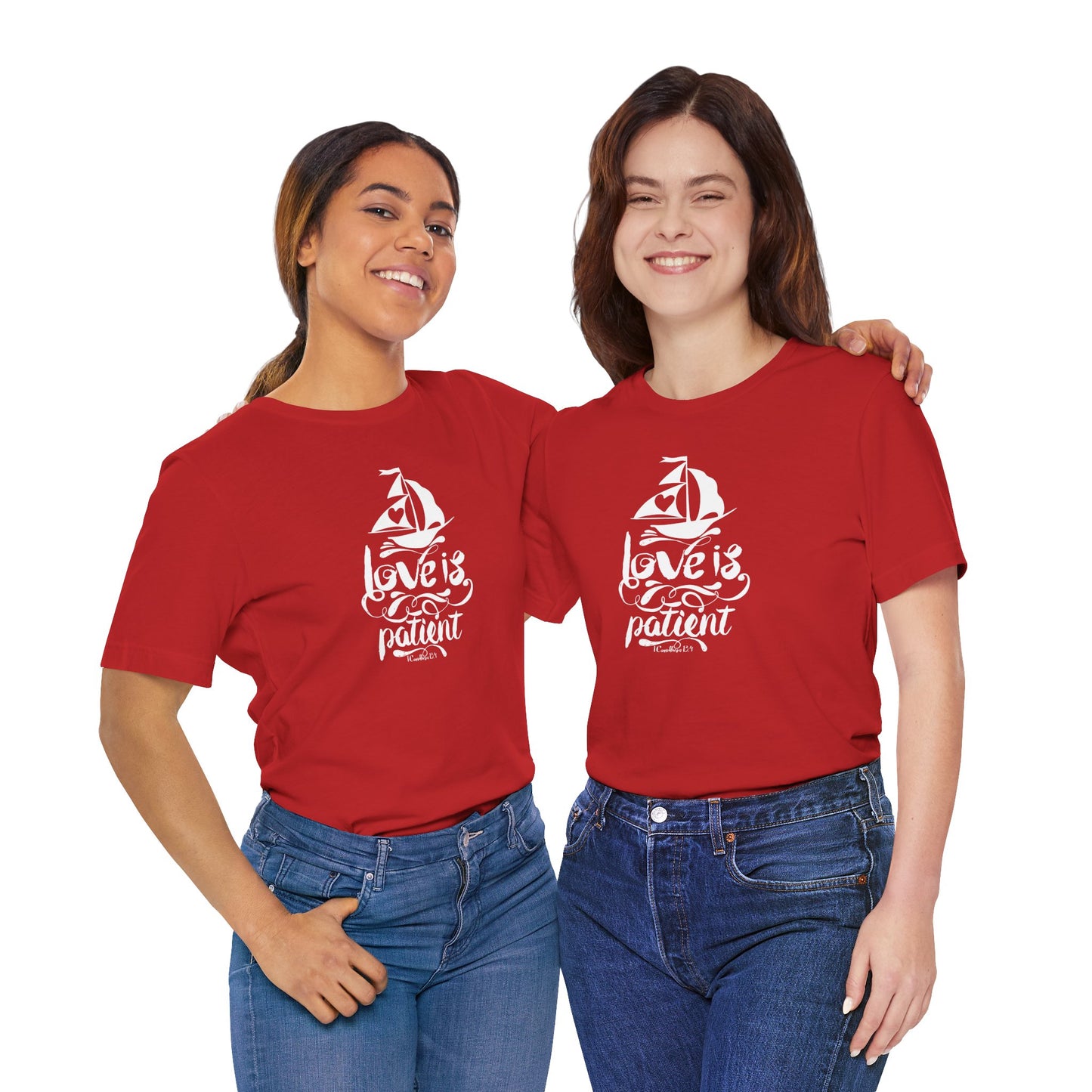 Love Is Patient Corinthians 13:4 Unisex Jersey Short Sleeve Tee