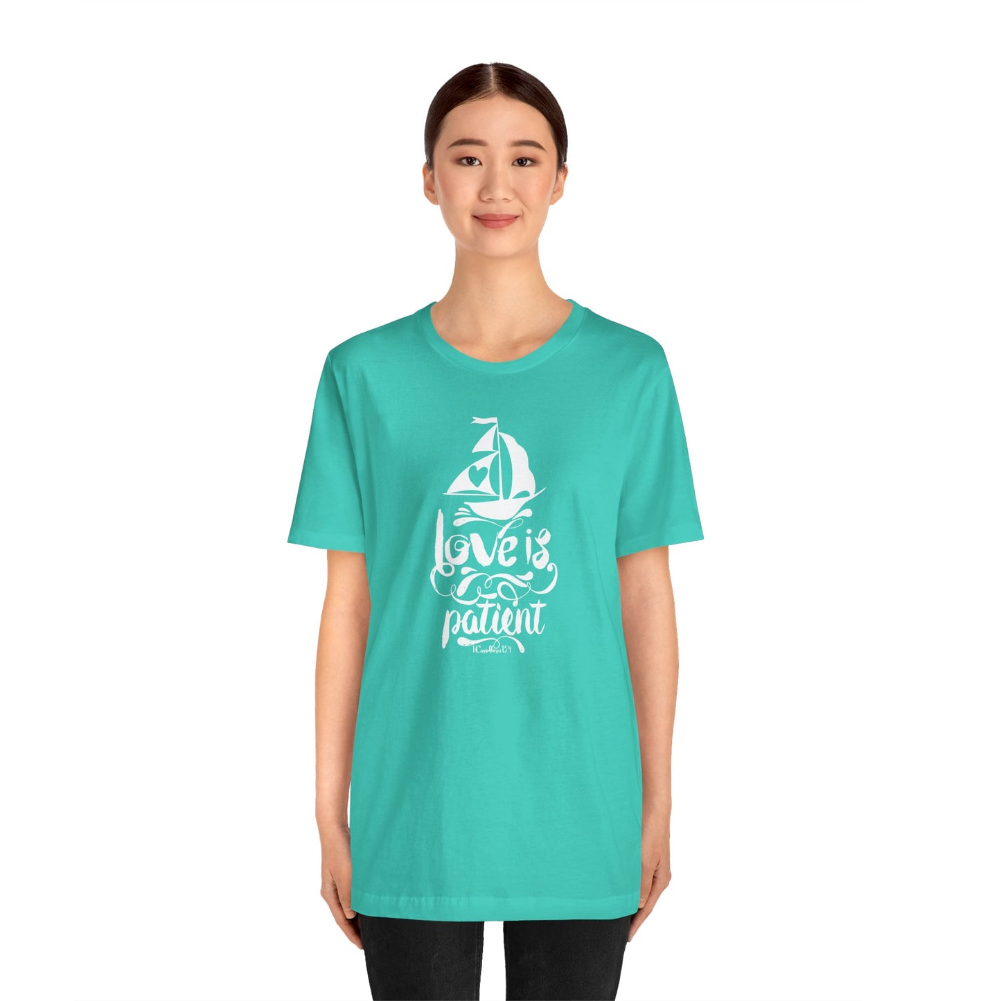 Love Is Patient Corinthians 13:4 Unisex Jersey Short Sleeve Tee