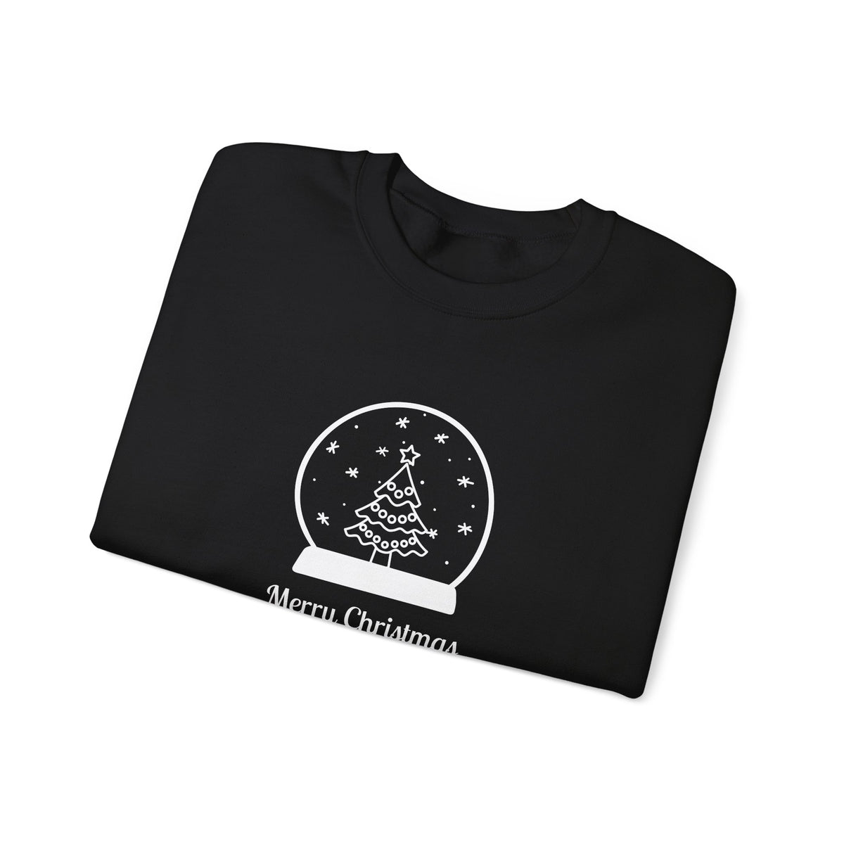 Snow Globe with Merry Christmas 🎄❄️✨ Unisex Heavy Blend Crewneck Sweatshirt