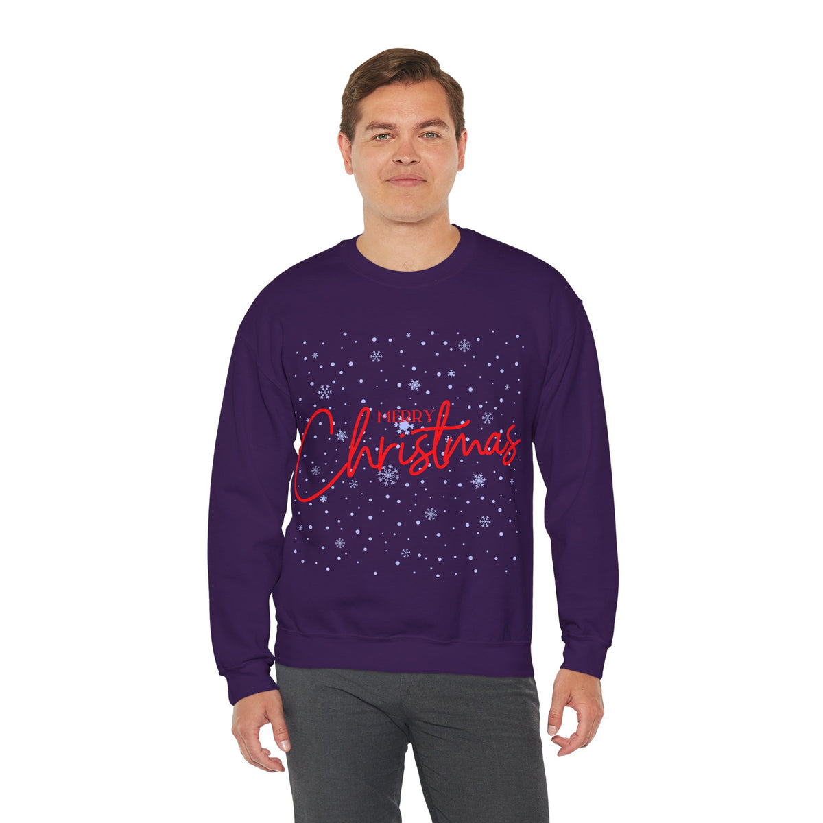 Merry Christmas Snowflakes ❄️🎄✨ Unisex Heavy Blend Crewneck Sweatshirt