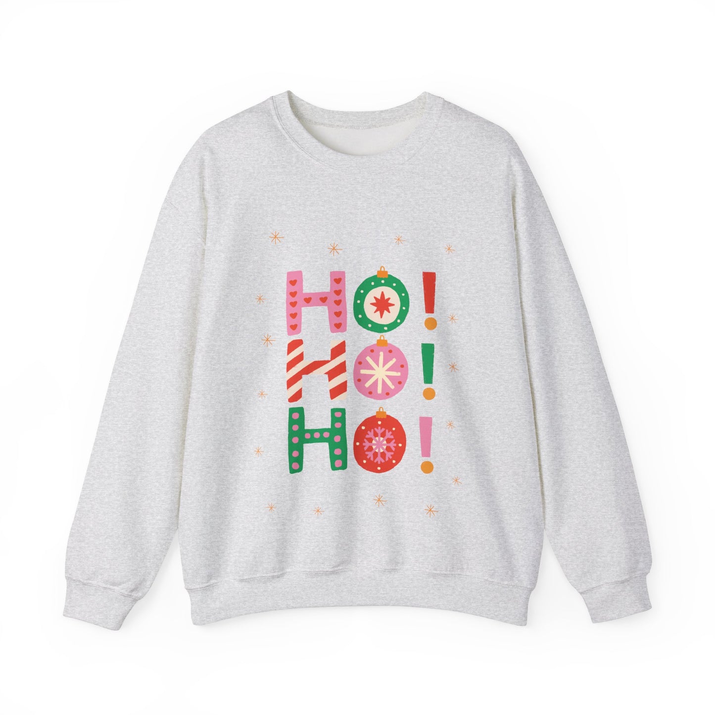 Unisex Heavy Blend Crewneck Sweatshirt Colorful Ho Ho Ho version 1 🎅✨