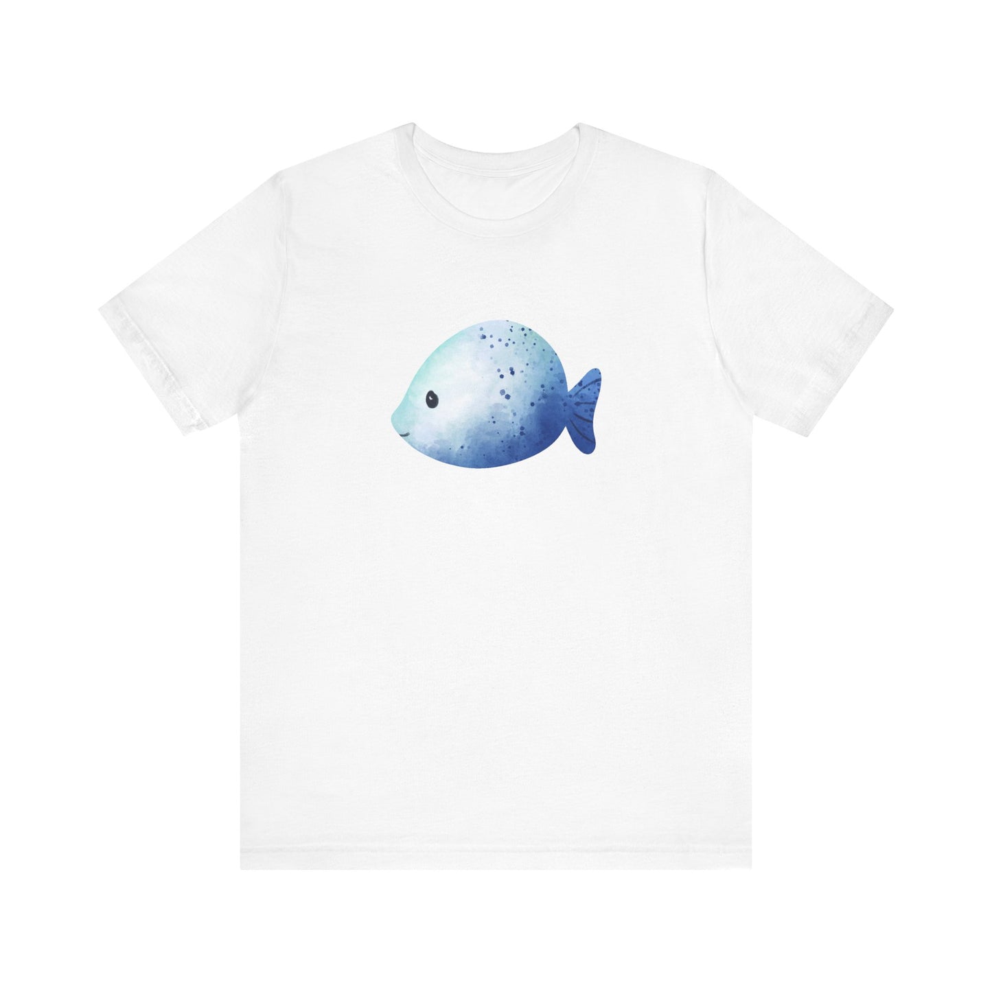 Unisex Jersey Short Sleeve Tee "Fin-tastic Fishy Fun" Cheerful Watercolor Fish