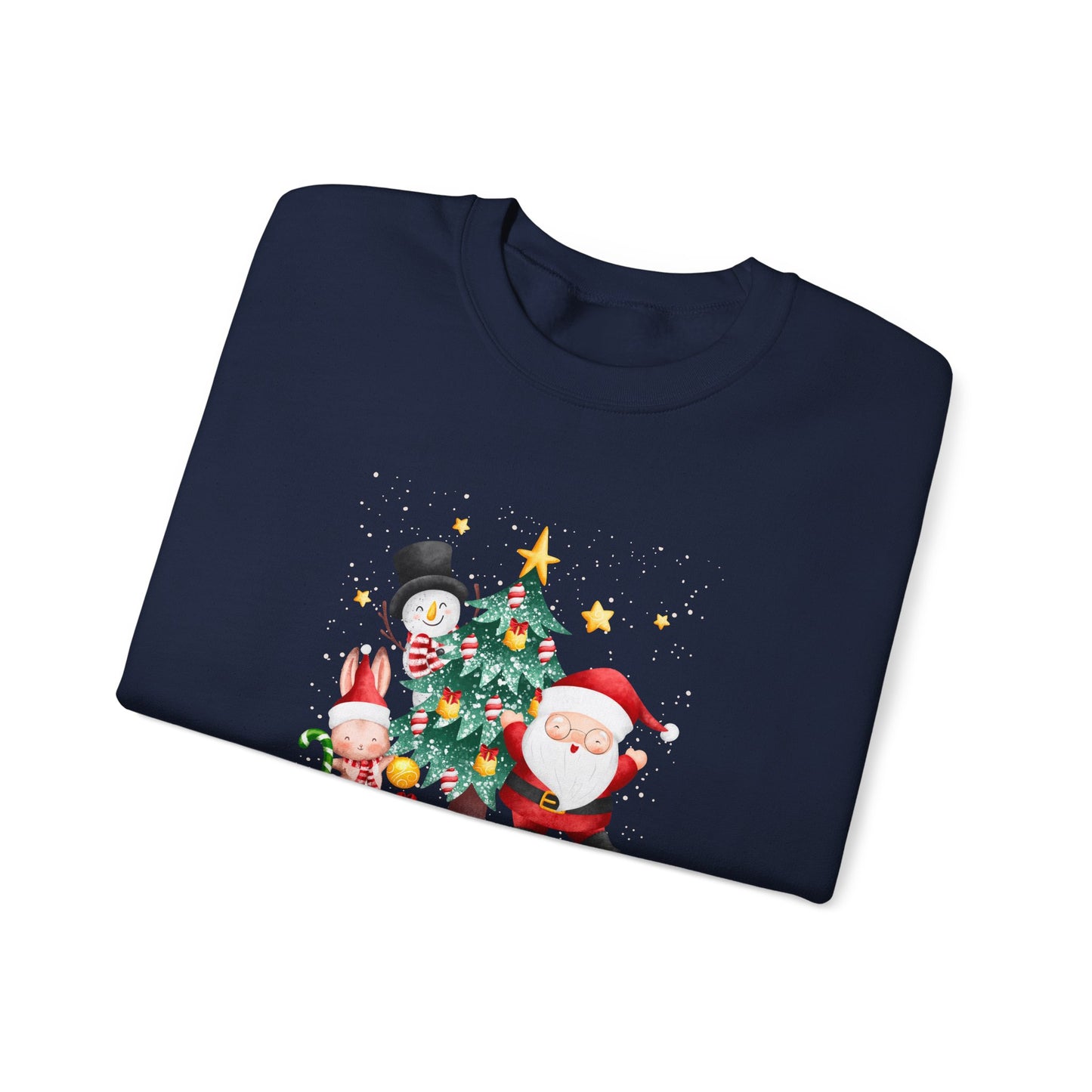 Unisex Heavy Blend Crewneck Sweatshirt Jingle All The Way with Santa and the crew 🎄⛄️✨