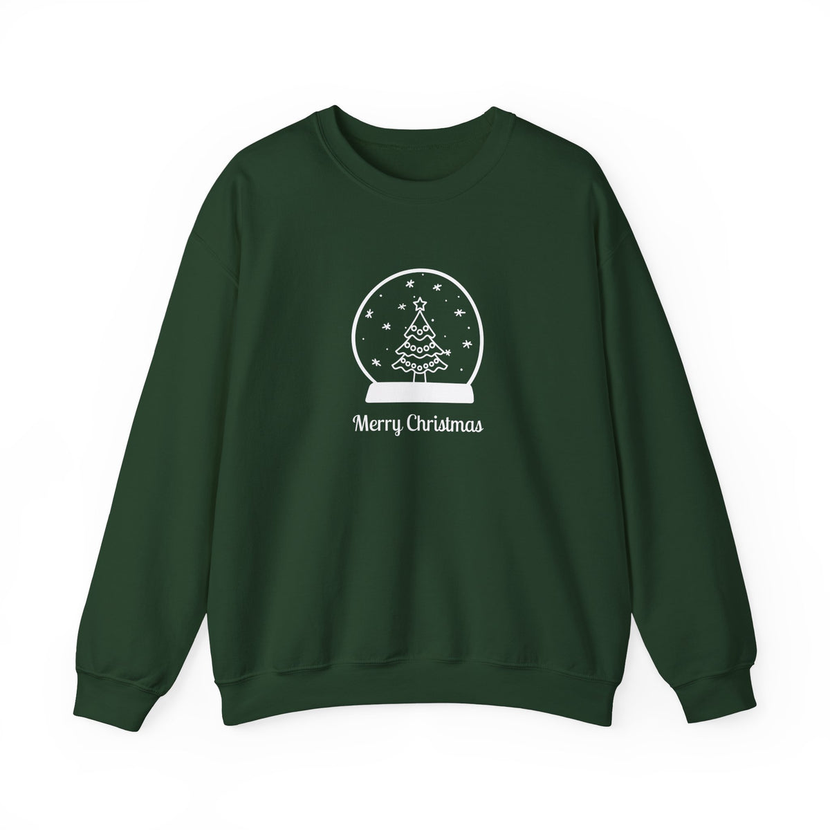 Snow Globe with Merry Christmas 🎄❄️✨ Unisex Heavy Blend Crewneck Sweatshirt