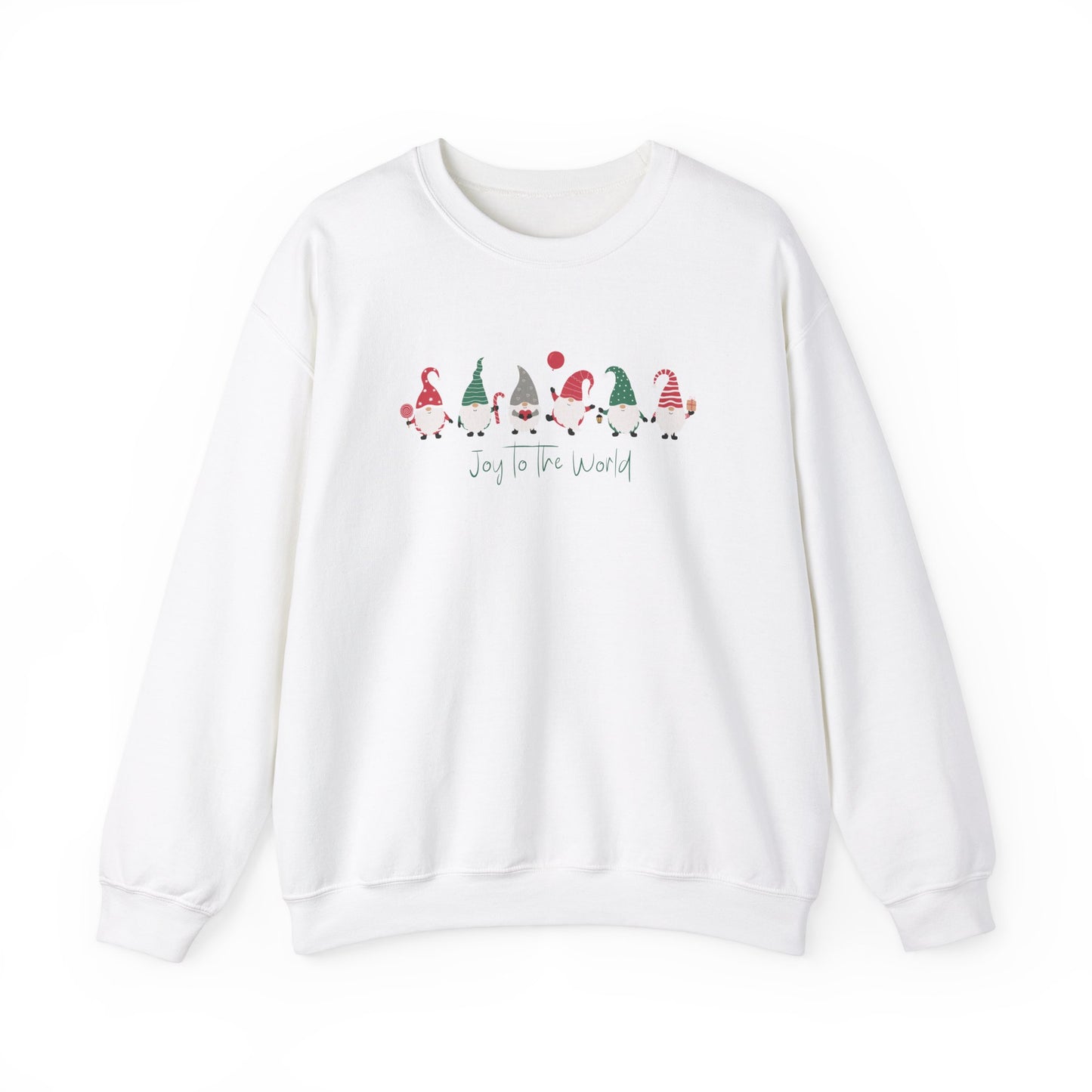 Unisex Heavy Blend Crewneck Sweatshirt Joy To The World with Santa's Dwarves 🎅🎄✨