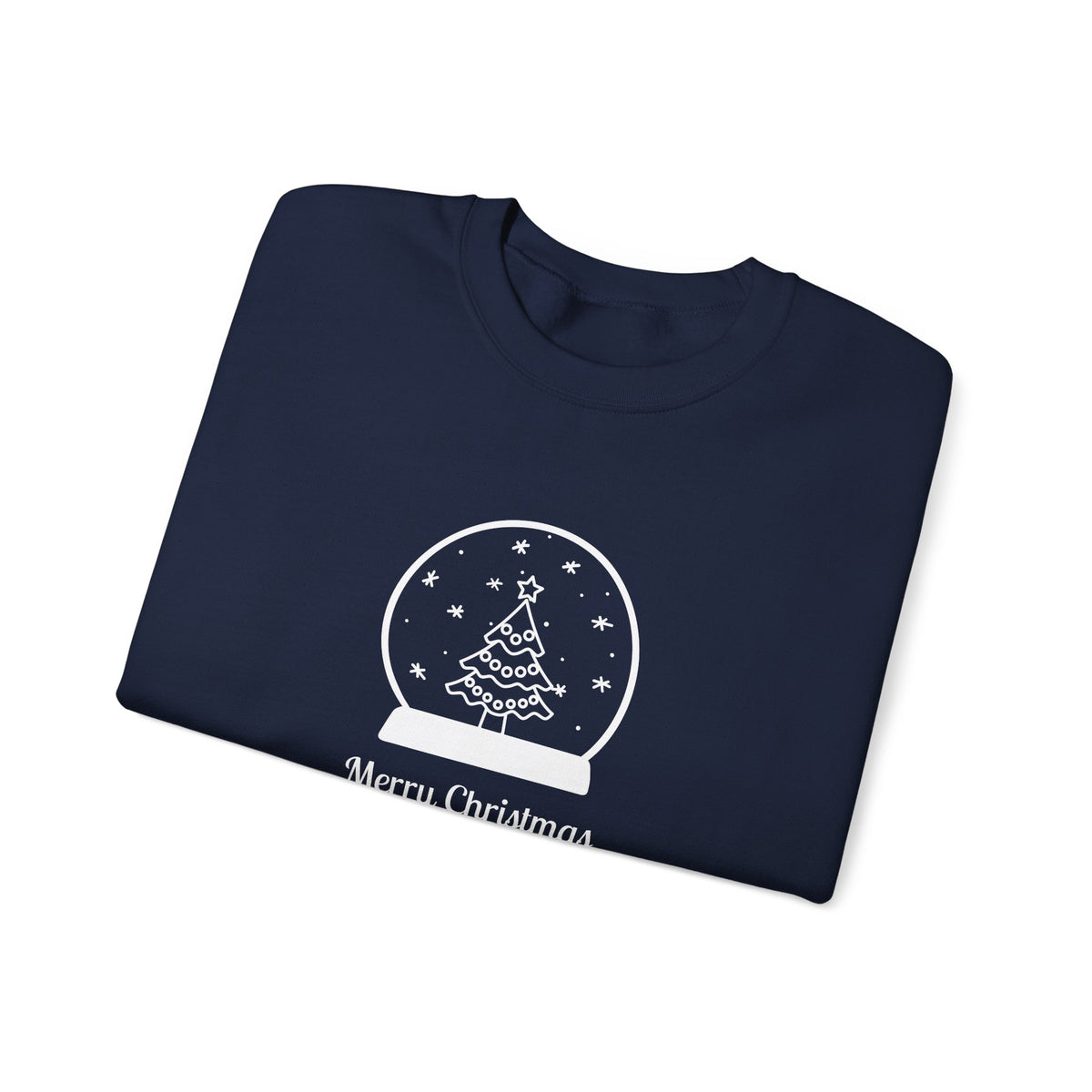Snow Globe with Merry Christmas 🎄❄️✨ Unisex Heavy Blend Crewneck Sweatshirt