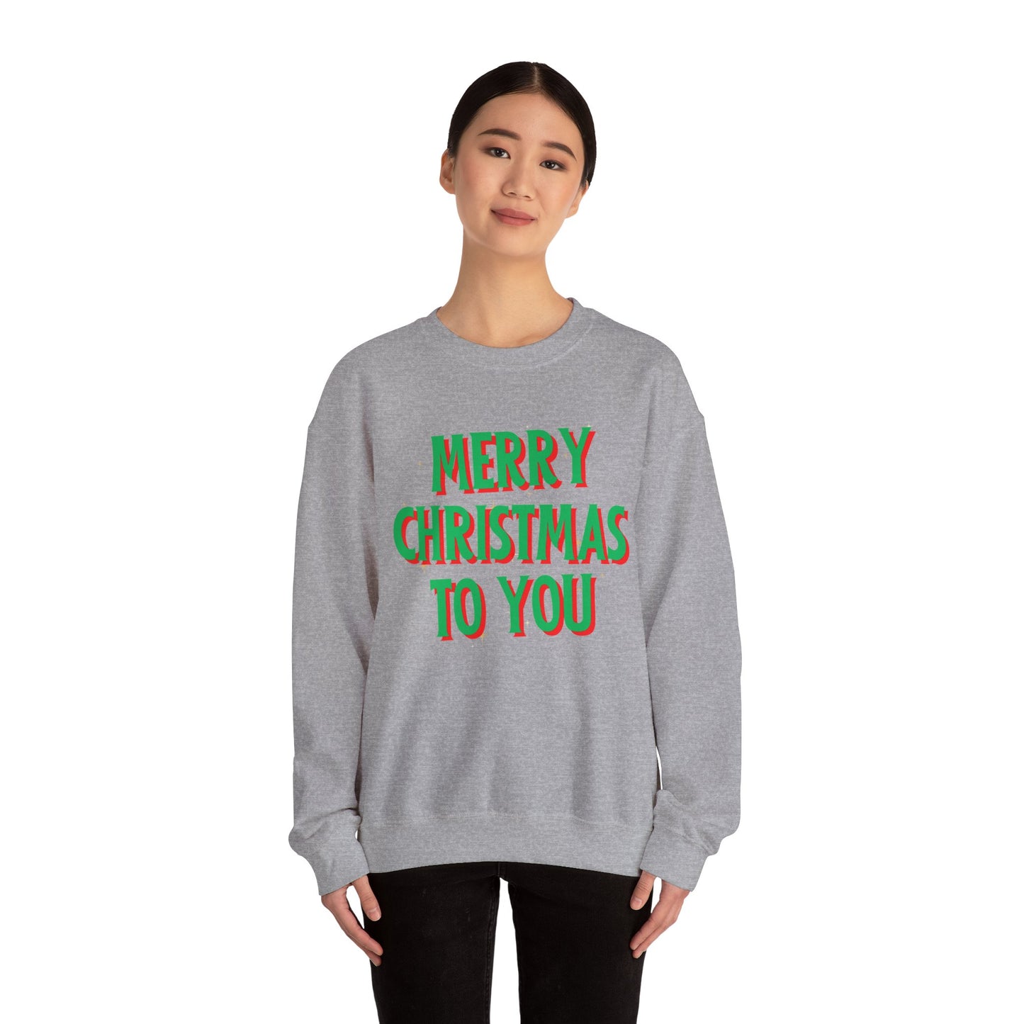 Unisex Heavy Blend Crewneck Sweatshirt Merry Christmas To You 🎄✨