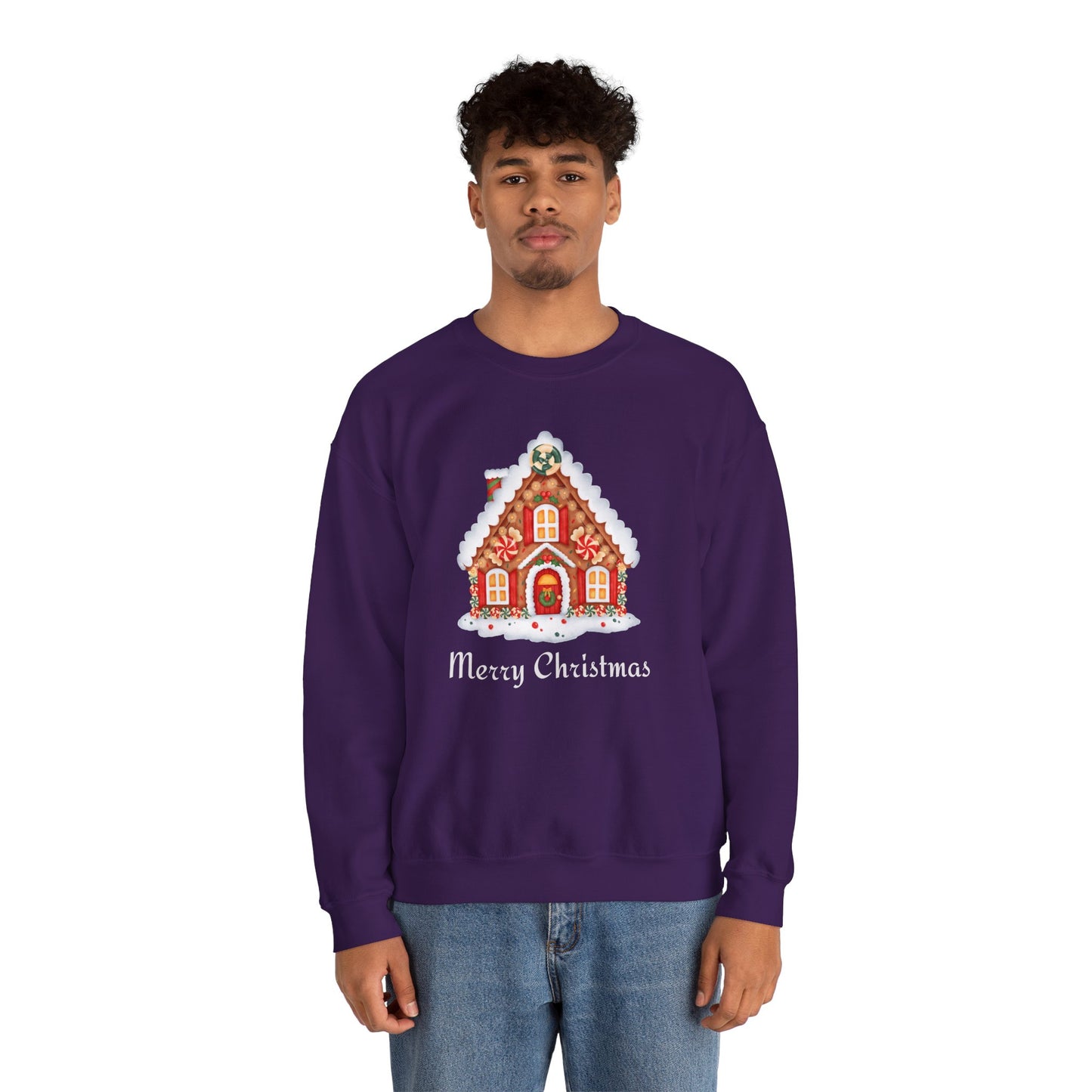 Christmas Gingerbread House 🎄🍬✨ Unisex Heavy Blend Crewneck Sweatshirt