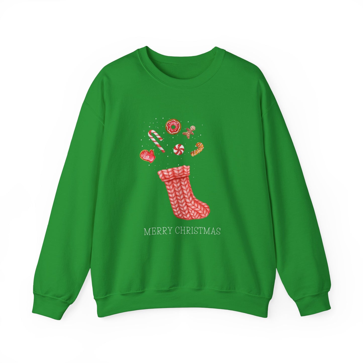 Cozy Christmas Sock 🎄🧦🍩 Unisex Heavy Blend Crewneck Sweatshirt