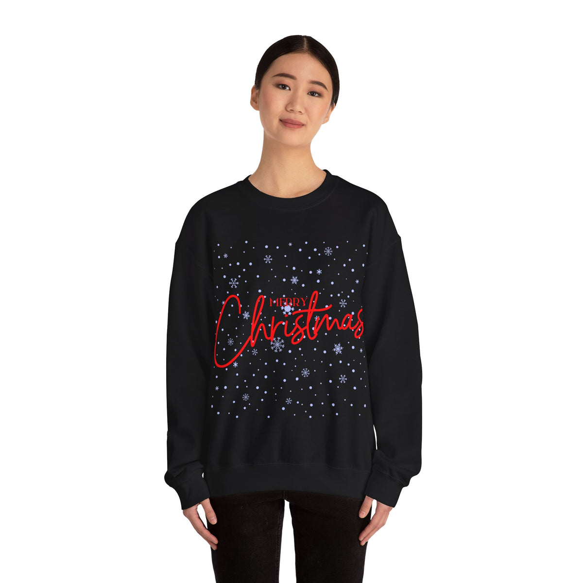 Merry Christmas Snowflakes ❄️🎄✨ Unisex Heavy Blend Crewneck Sweatshirt