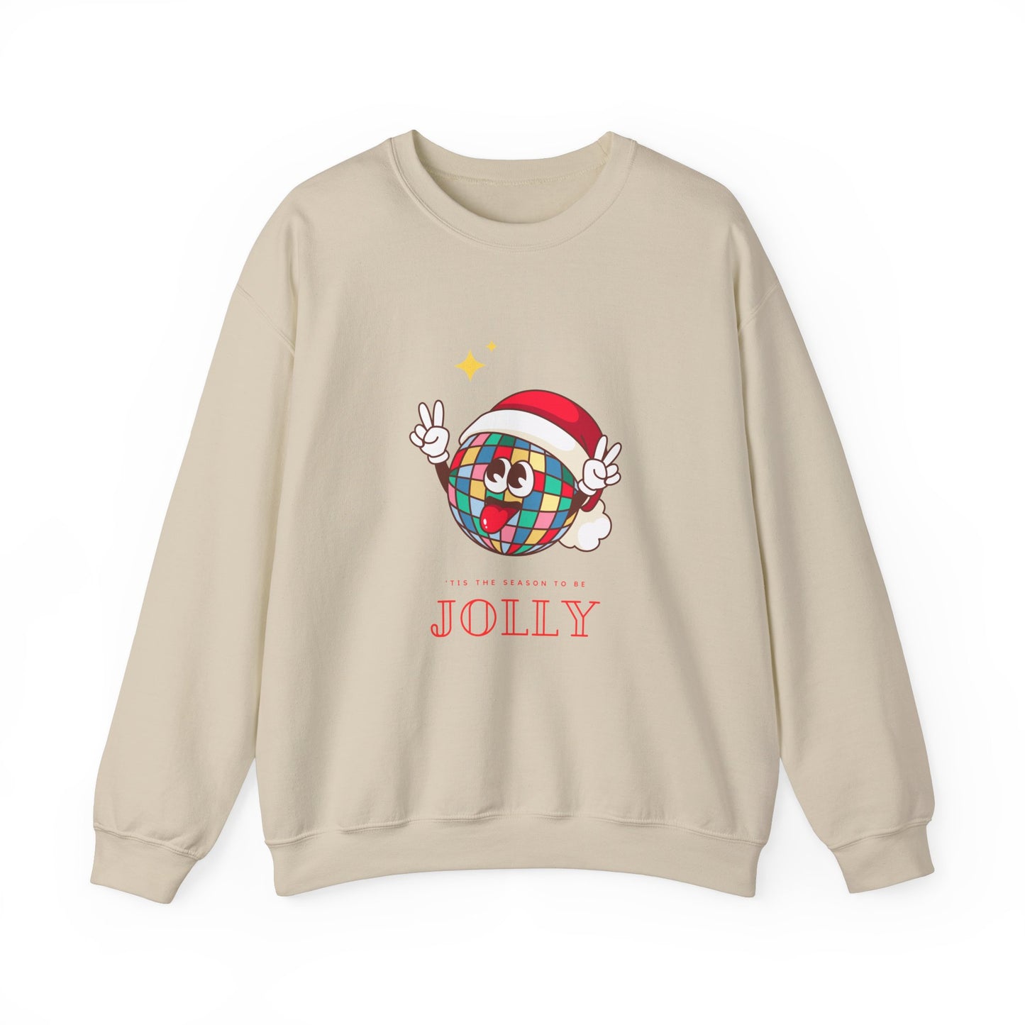 Unisex Heavy Blend Crewneck Sweatshirt Disco Ball Santa Hat 🎉🎅✨