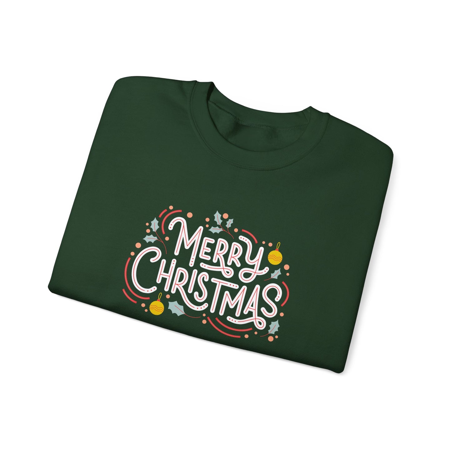 Unisex Heavy Blend Crewneck Sweatshirt Beautiful Merry Christmas Design 🎄✨