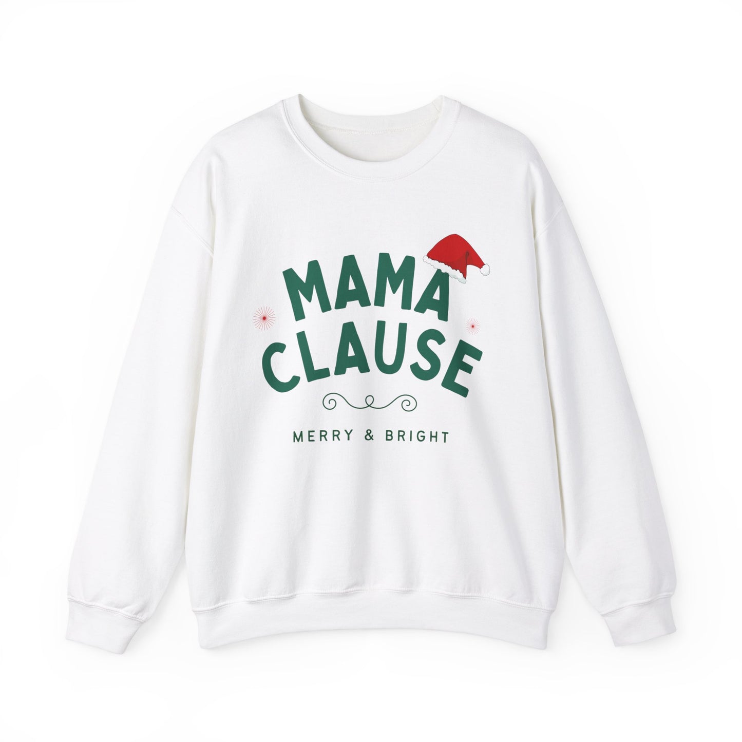 Unisex Heavy Blend Crewneck Sweatshirt Mama Clause Merry & Bright 🎄✨