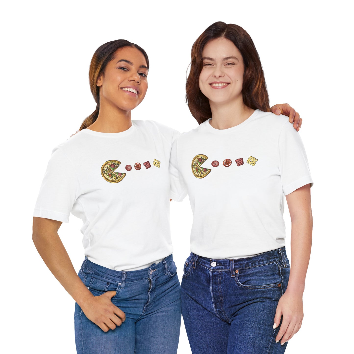 Pizza Pacman Unisex Jersey Short Sleeve Tee