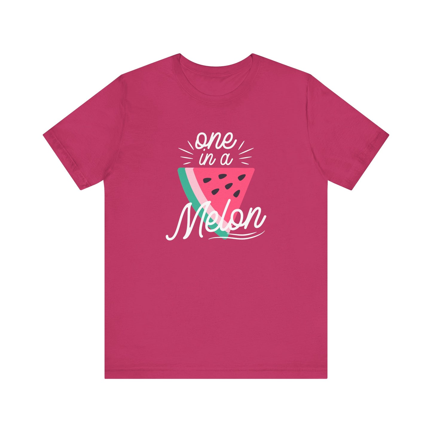 Unisex Jersey Short Sleeve Tee "One In A Melon" Watermelon Print