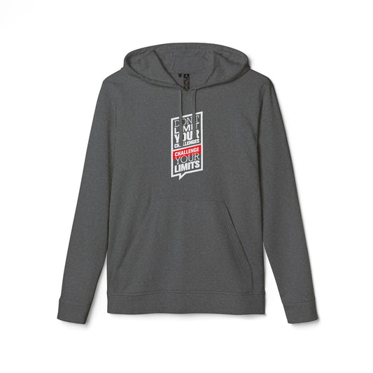 Don't Limit Your Challenges Challenge Your Limits Adidas Unisex Cozy Fleece Hoodie