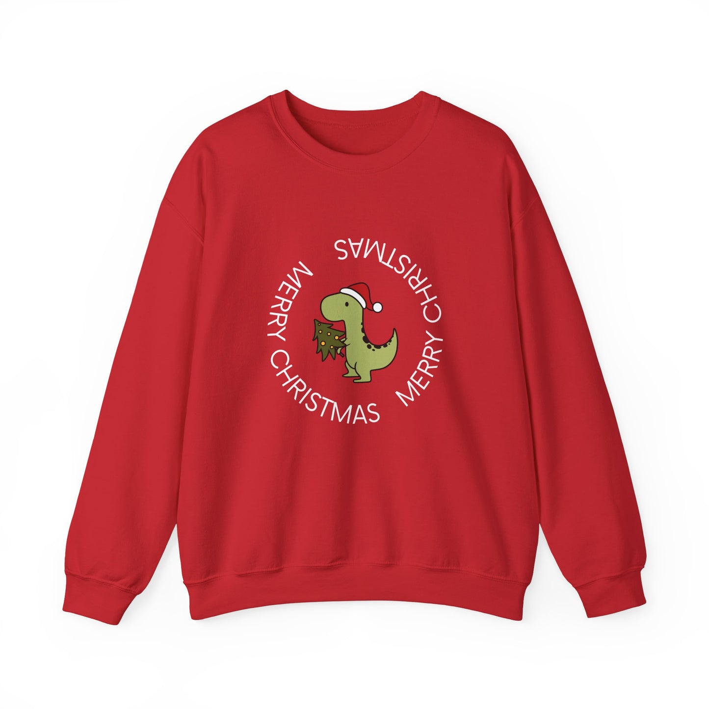 Dino-Merry Christmas 🎄🦖🎅 Unisex Heavy Blend Crewneck Sweatshirt