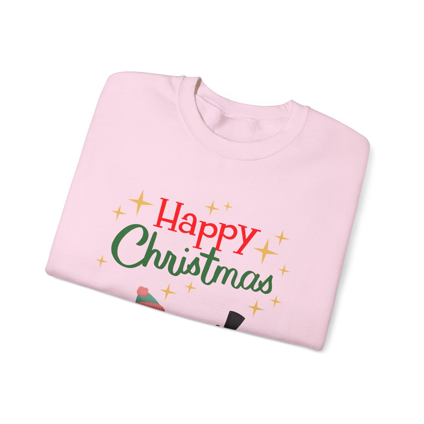 Unisex Heavy Blend Crewneck Sweatshirt Happy Christmas with Penguins 🎄🐧✨