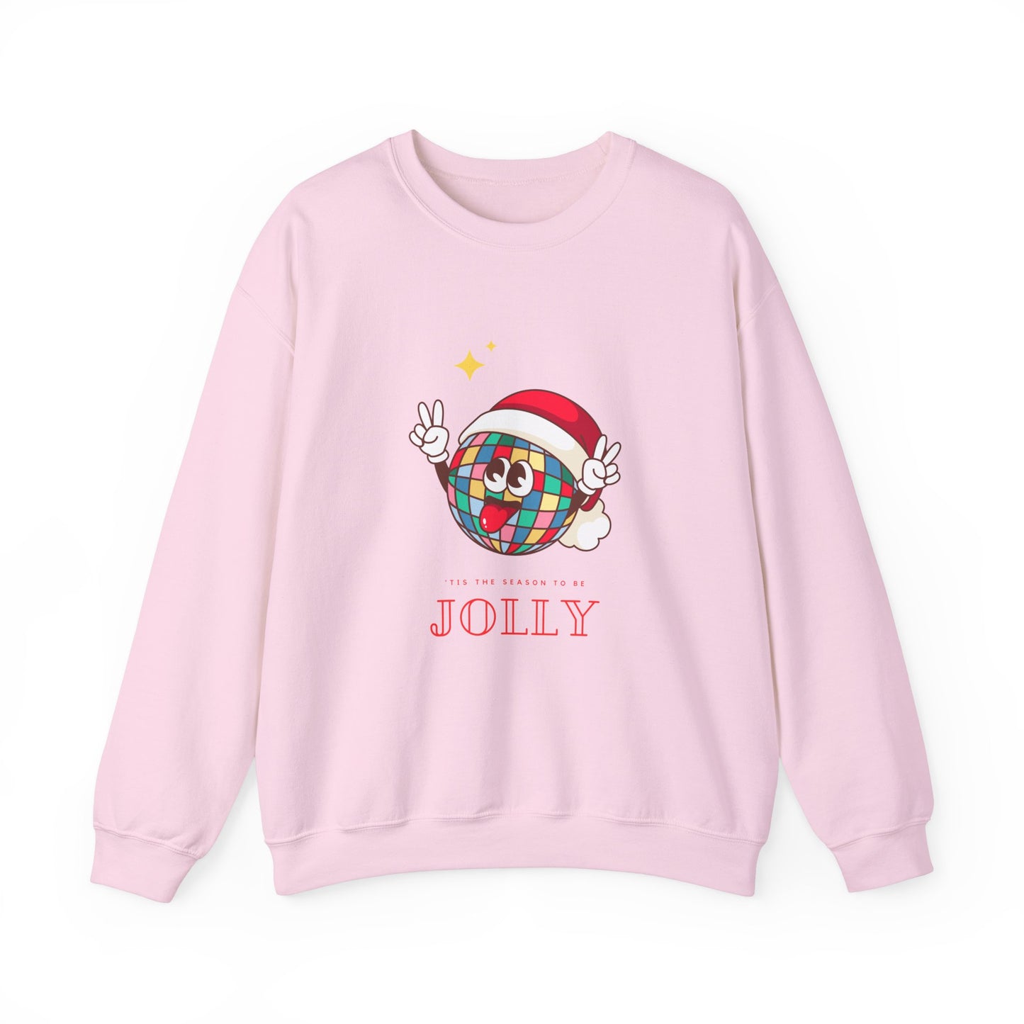 Unisex Heavy Blend Crewneck Sweatshirt Disco Ball Santa Hat 🎉🎅✨