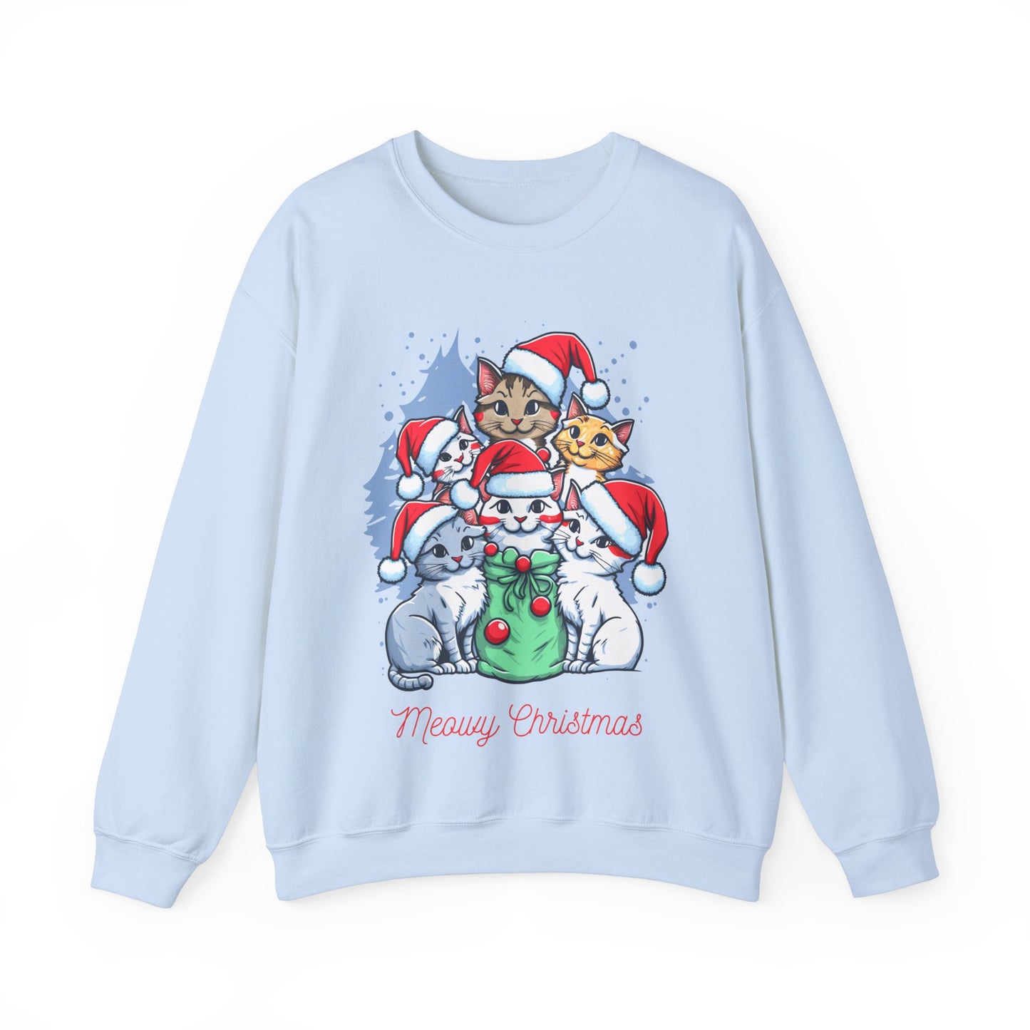 Unisex Heavy Blend Crewneck Sweatshirt Meowy Christmas 🎅🐾✨