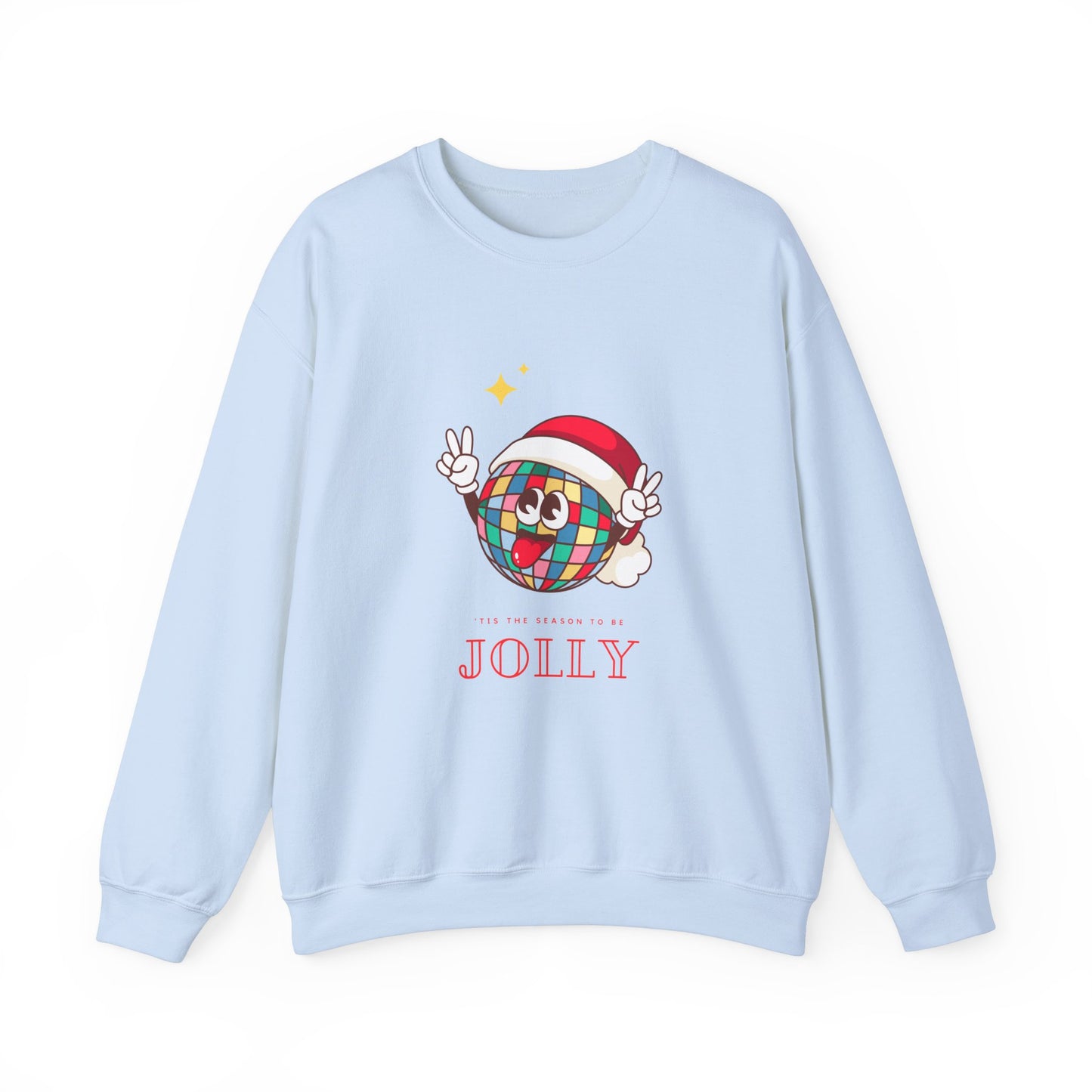 Unisex Heavy Blend Crewneck Sweatshirt Disco Ball Santa Hat 🎉🎅✨