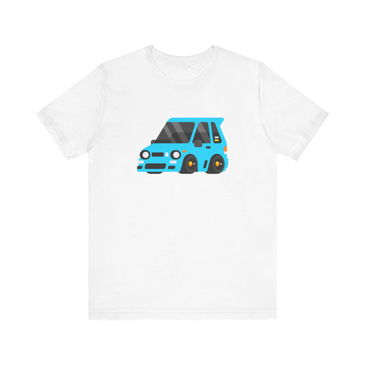 Unisex Jersey Short Sleeve Tee Adorable Car T-shirt Blue Car