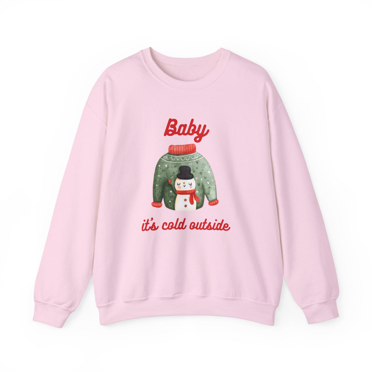 Unisex Heavy Blend Crewneck Sweatshirt Baby It's Cold Outside Snowman 🎄❄️❤️
