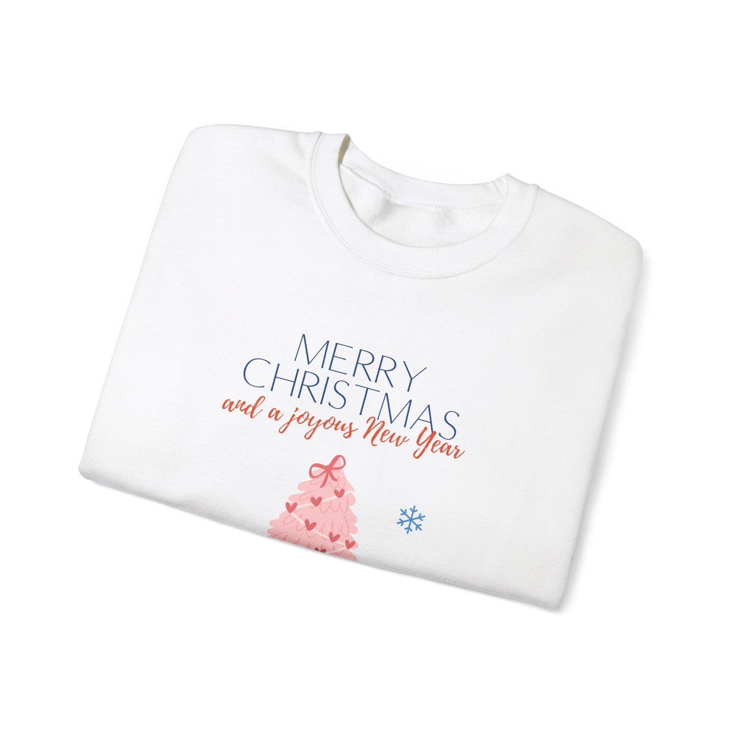 Unisex Heavy Blend Crewneck Sweatshirt Pink Christmas Tree 🎄❤️✨