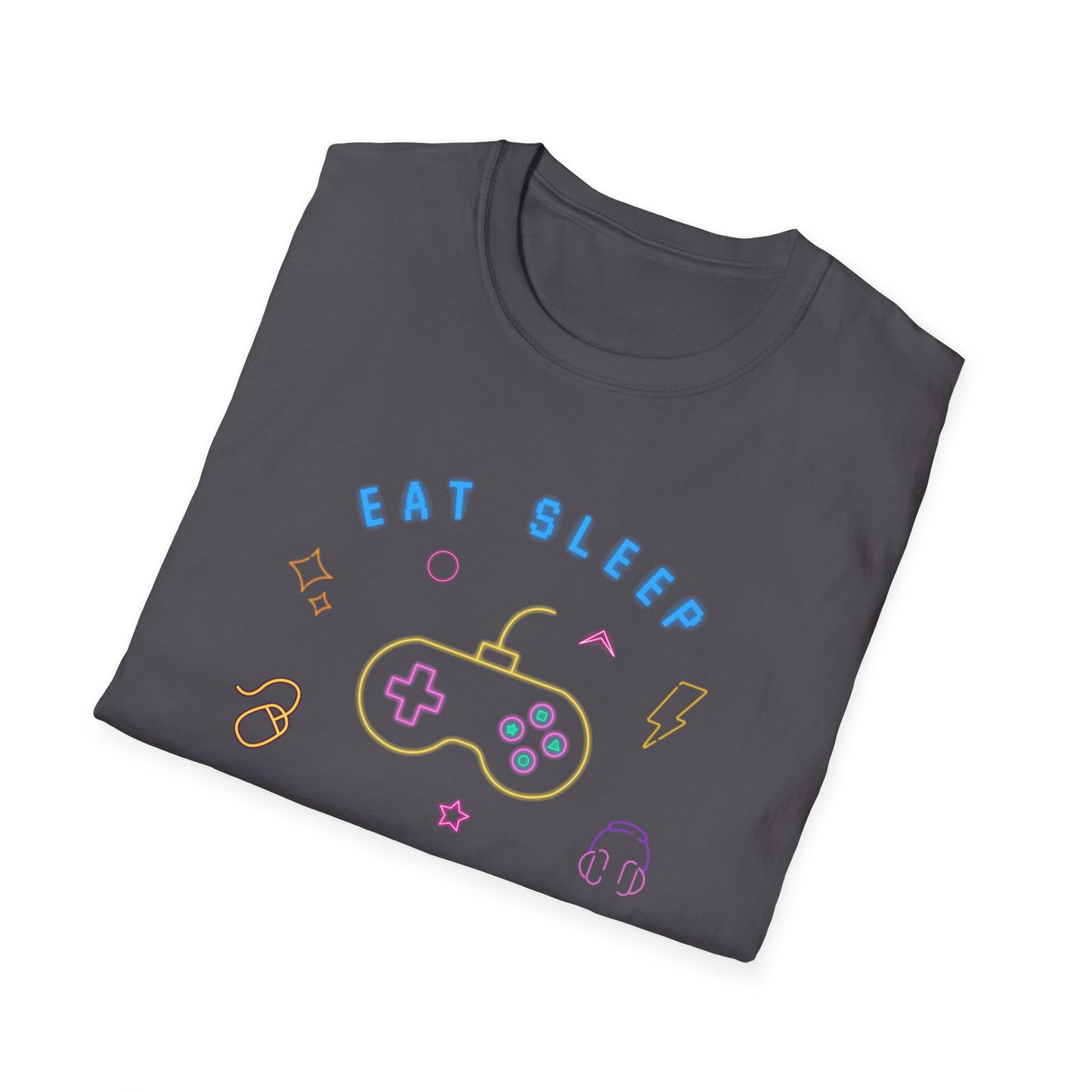 Eat Sleep Game Repeat Unisex Softstyle T-Shirt